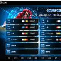 サイト内の会場別レースデータ確認画面