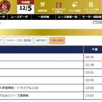 ボートレース大村公式サイトからは潮汐表が確認できる