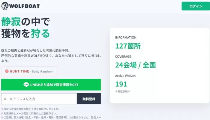 競艇予想サイト「ウルフボート」の無料予想成績