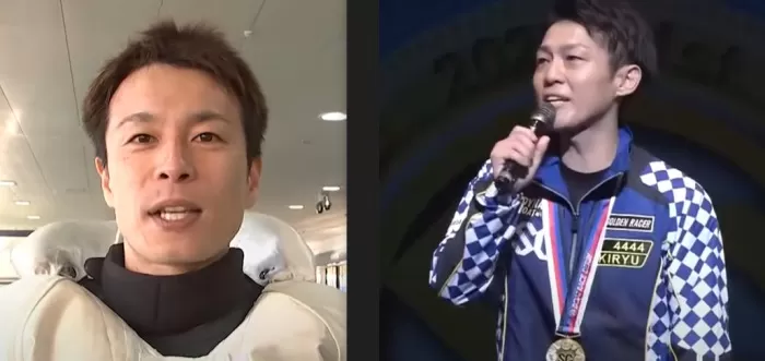 歴代優勝者の桐生順平と磯部誠