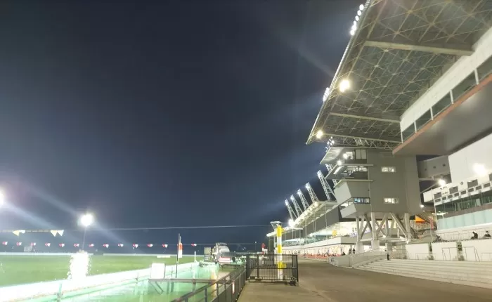 ボートレース桐生日没後の様子