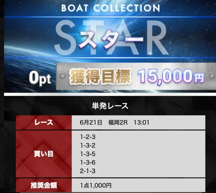 ボートコレクションの無料予想