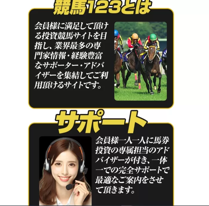 競馬123サイト画面