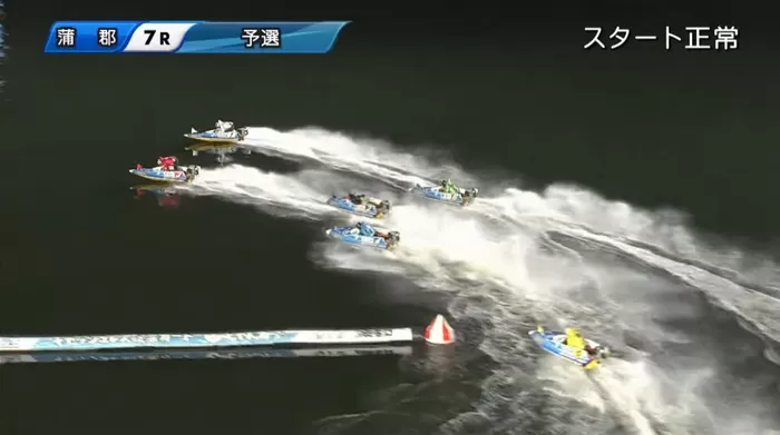 10月16日蒲郡7R第1ターンマーク