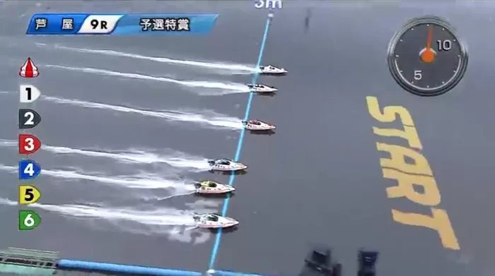 芦屋9Rスタート