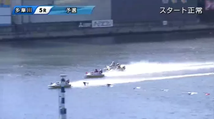 多摩川5R1周目1マーク直後